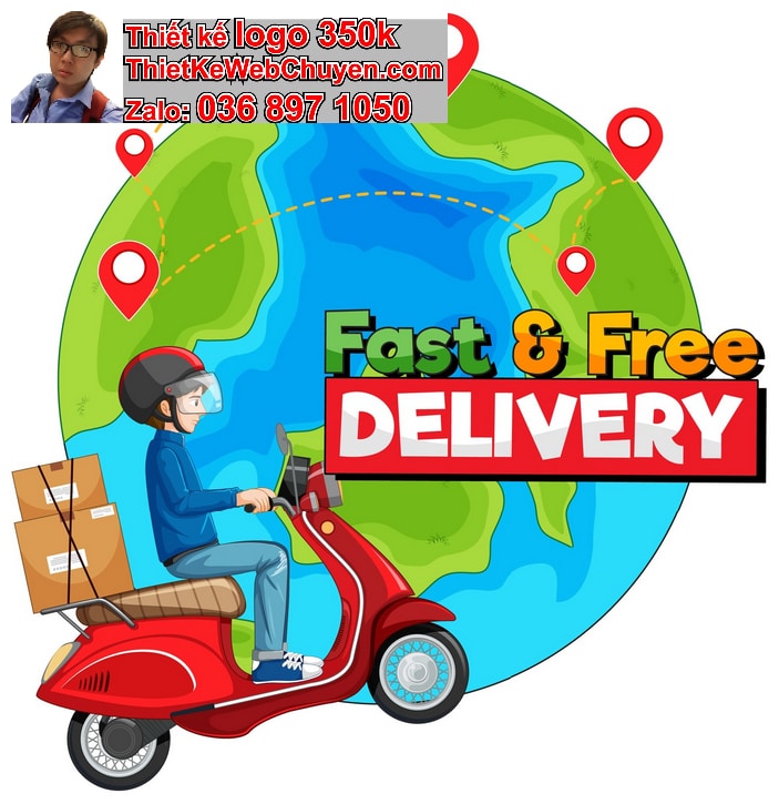 Thiết kế logo online shipper giao hàng nhanh