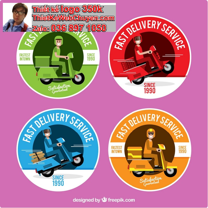 Thiết kế logo online shipper giao hàng nhanh