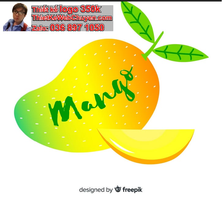 Thiết kế logo online trái xoài