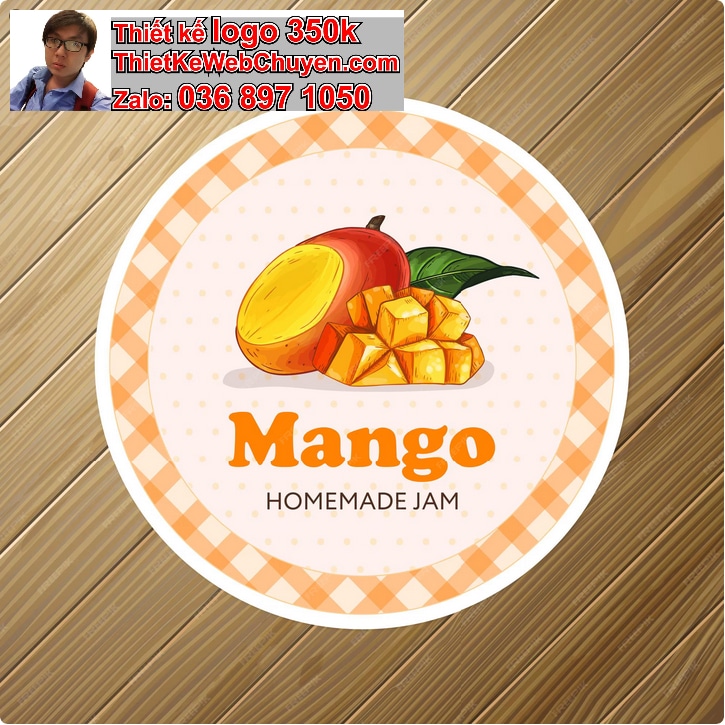 Thiết kế logo online trái xoài