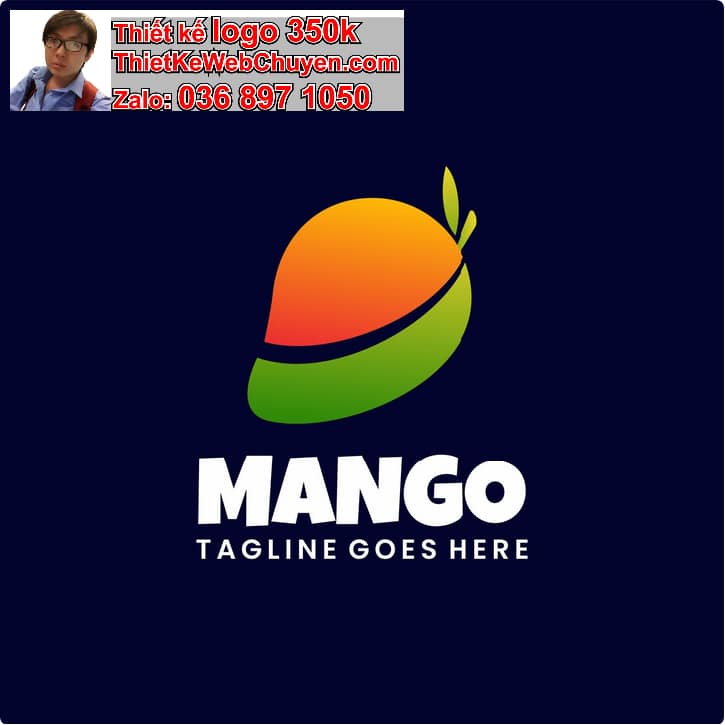 Thiết kế logo online trái xoài