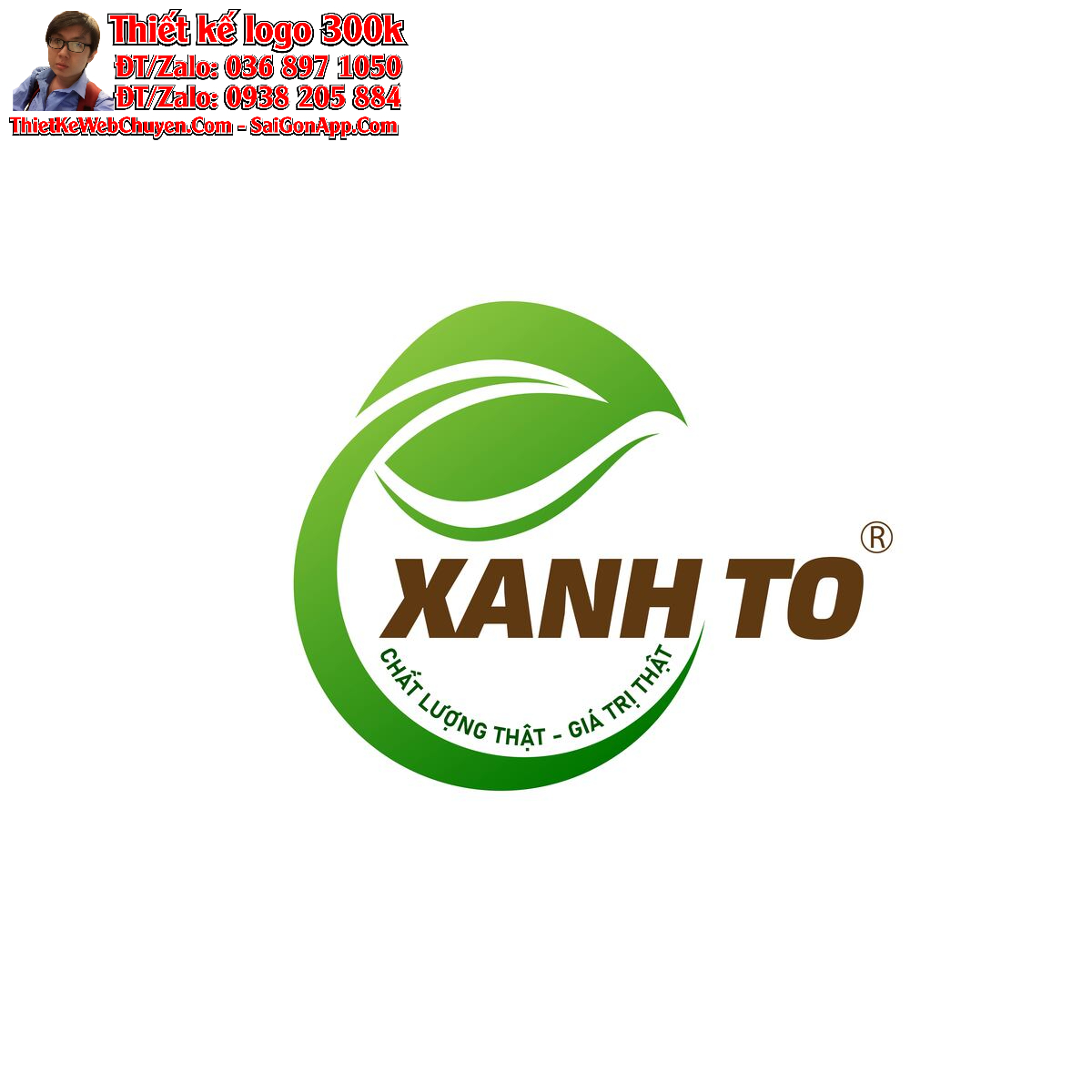 Thiết kế logo phân hữu cơ Xanh To
