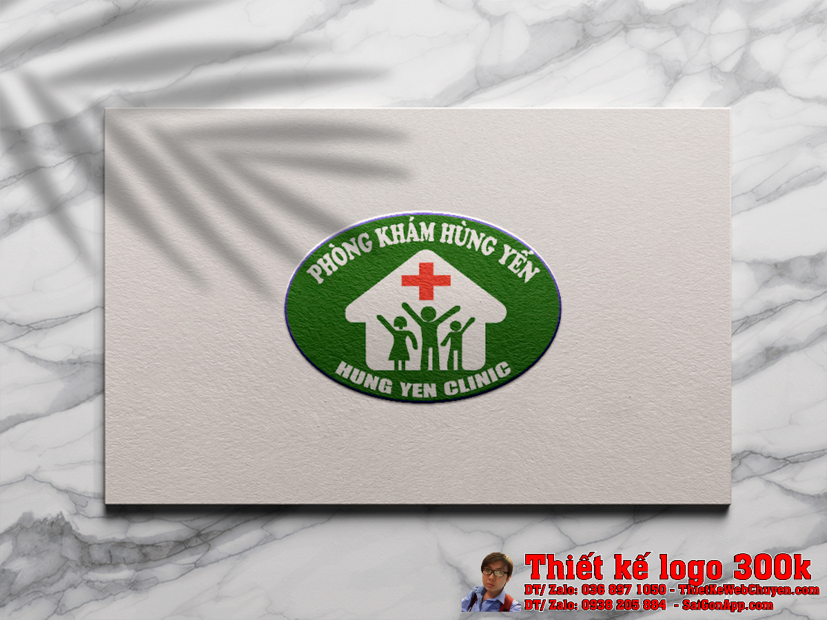 Logo âm bản và dương bản của Thiết kế logo phòng khám đa khoa Hùng Yến