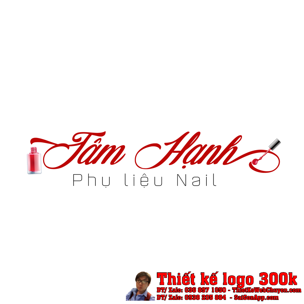 Thiết kế logo phụ kiện nail Tâm Hạnh Thiết kế logo phụ kiện nail Tâm Hạnh - Mẫu logo làm đẹp