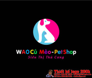 Thiết kế logo phụ kiện thú cưng WAO Cú Mèo Pet Shop