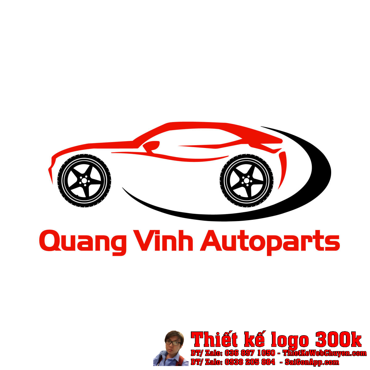 Thiết kế logo phụ tùng ô tô Quang Vinh chính hãng