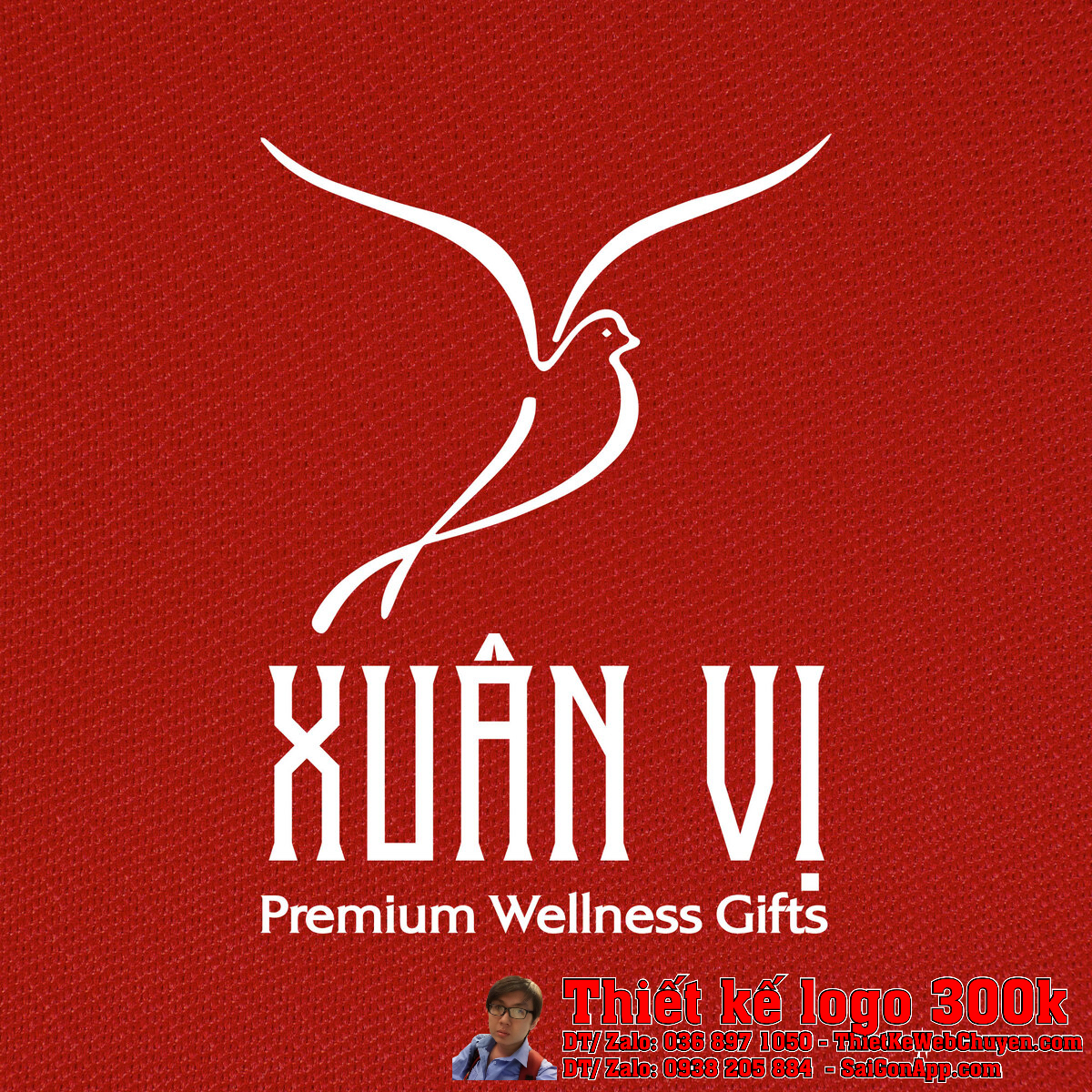 Ứng dụng Thiết kế logo quà biếu tặng Tết công ty XUÂN VỊ trên bao bì