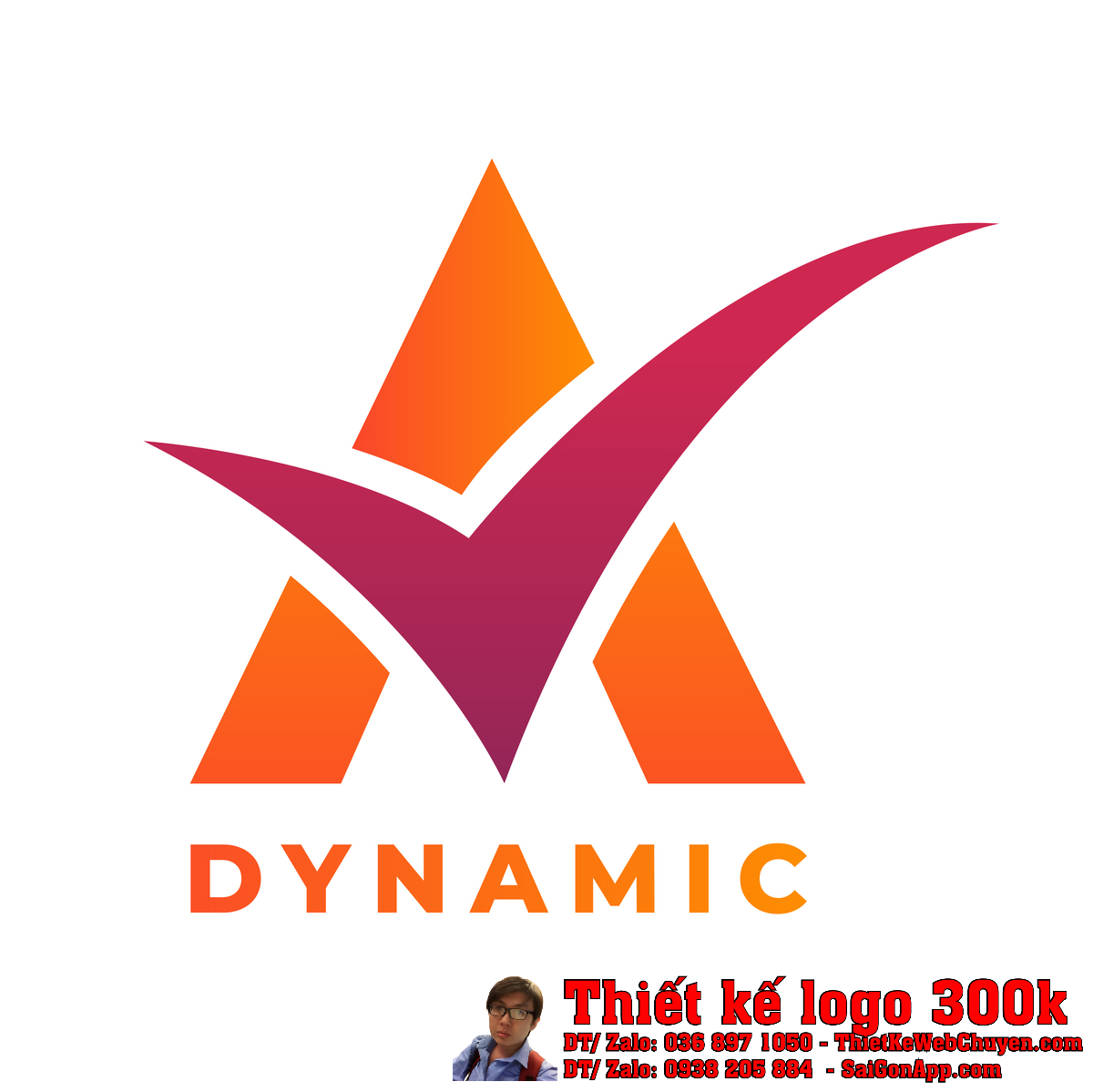 Phối cảnh Thiết kế logo quần áo thể thao nam Anh Vũ trên nền trắng