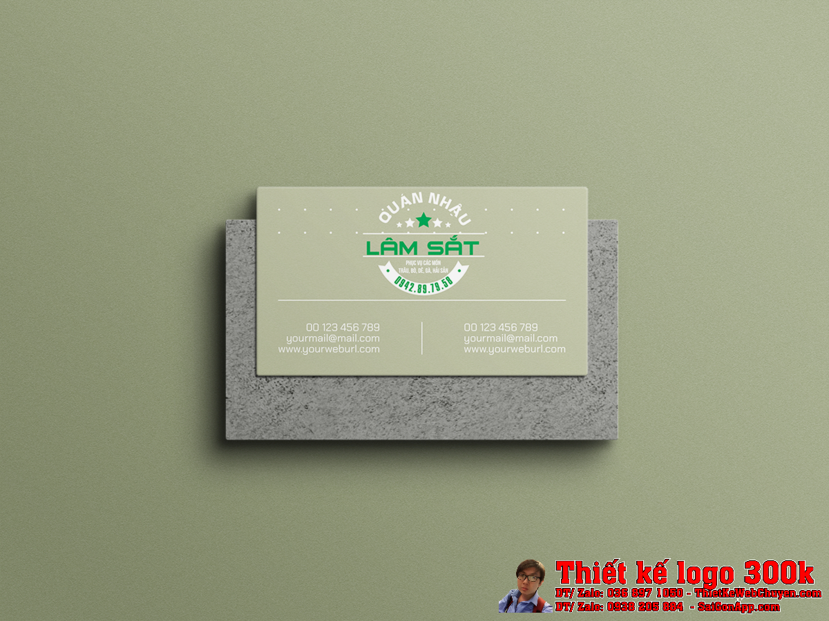 Chi tiết thiết kế logo quán nhậu Lâm Sắt mẫu 4