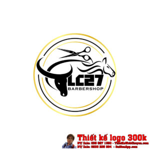 Thiết kế logo salon tóc Barbershop LC27