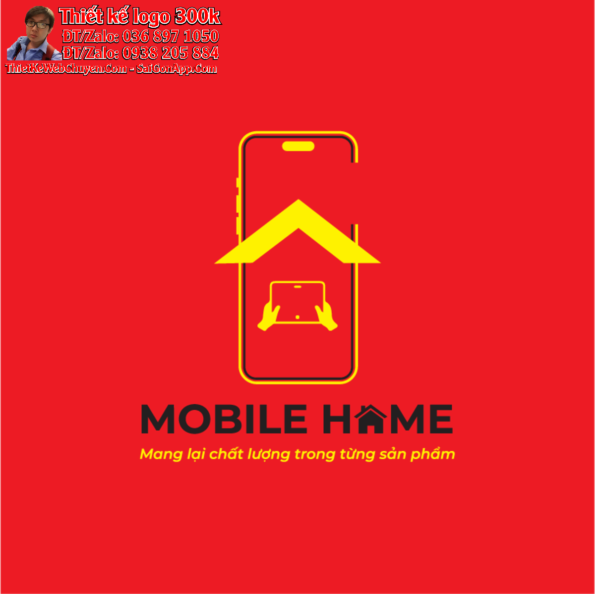 Thiết kế logo sản phẩm điện thoại, điện tử Mobile Home