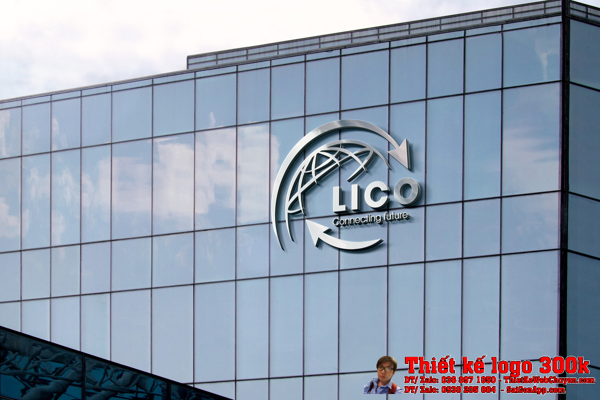 Phối cảnh 3D Thiết kế logo sản xuất kim loại màu Công ty TNHH LICO VN