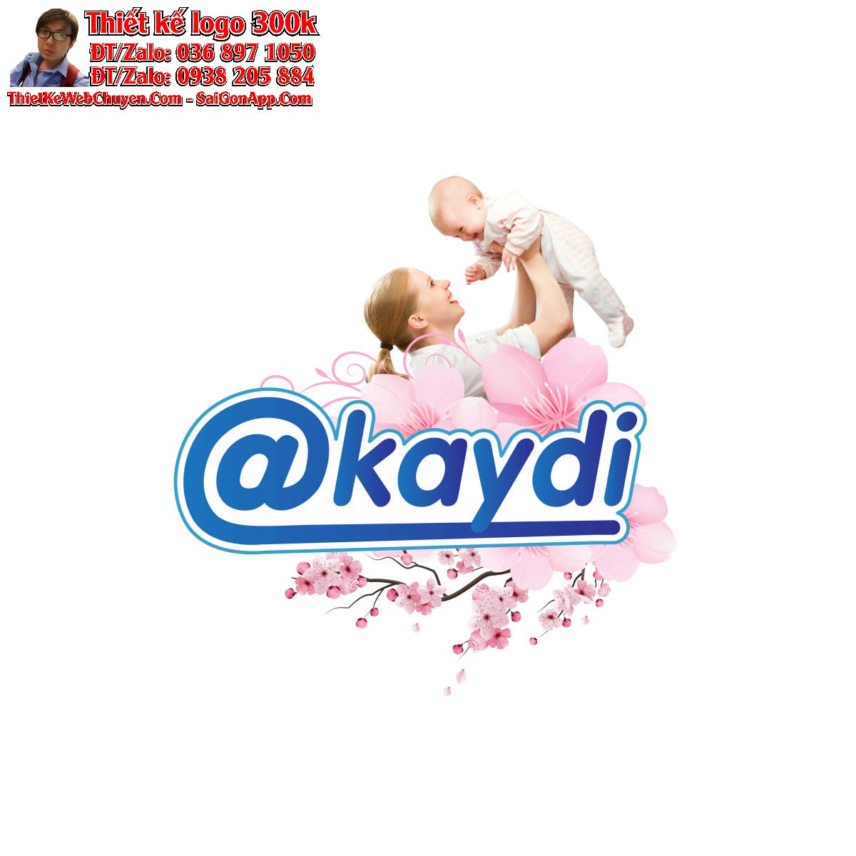 Thiết kế logo shop mẹ bé Akaydi