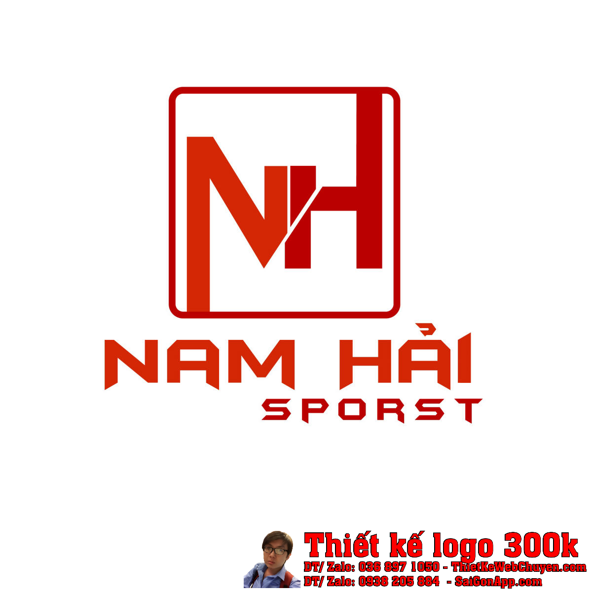 Thiết kế logo shop thể thao Nam Hải Sports Thiết kế logo shop thể thao Nam Hải Sports