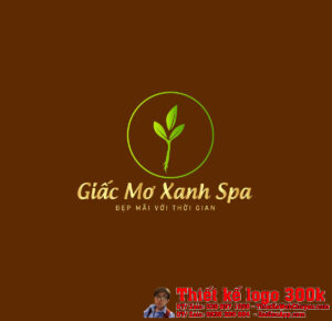 Thiết kế logo spa - gội đầu dưỡng sinh GIẤC MƠ XANH SPA