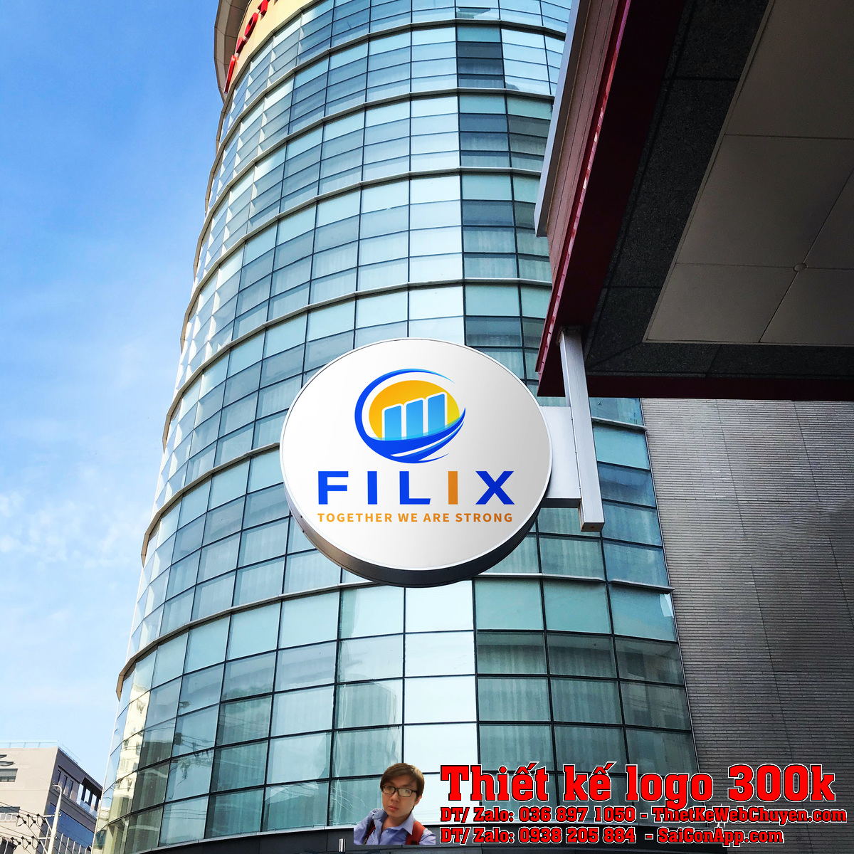 Thiết kế logo tài chính công ty FILIX trên nền trắng