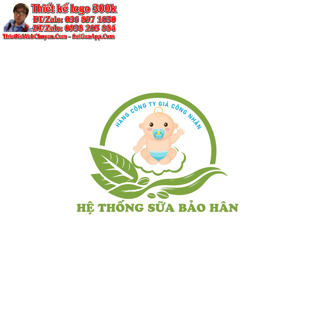 Thiết kế logo tạp hóa tổng hợp Cửa Hàng Bảo Hân