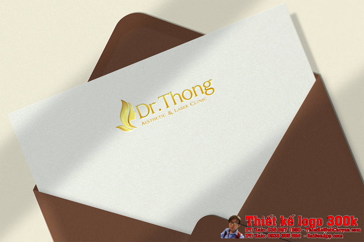 Thiết kế logo thẩm mỹ Dr Thong Aesthetic Laser Clinic trên danh thiếp