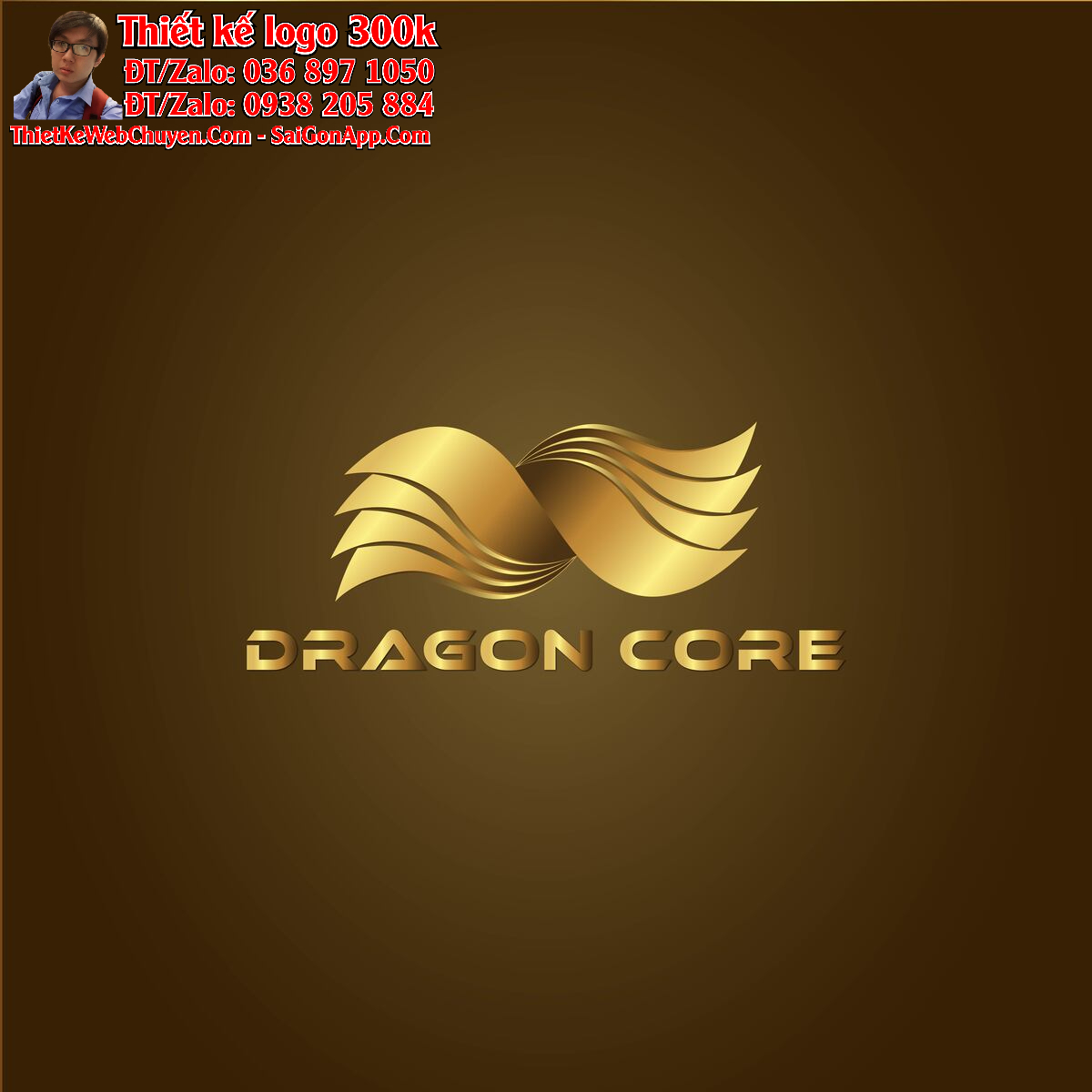 Thiết kế logo thép, nhôm, inox Dragon Core