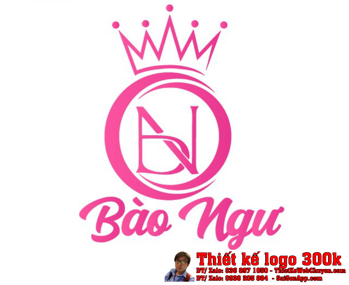 Thiết kế logo thực phẩm Bào Ngư chi tiết Thiết kế logo thực phẩm Bào Ngư tông màu hồng