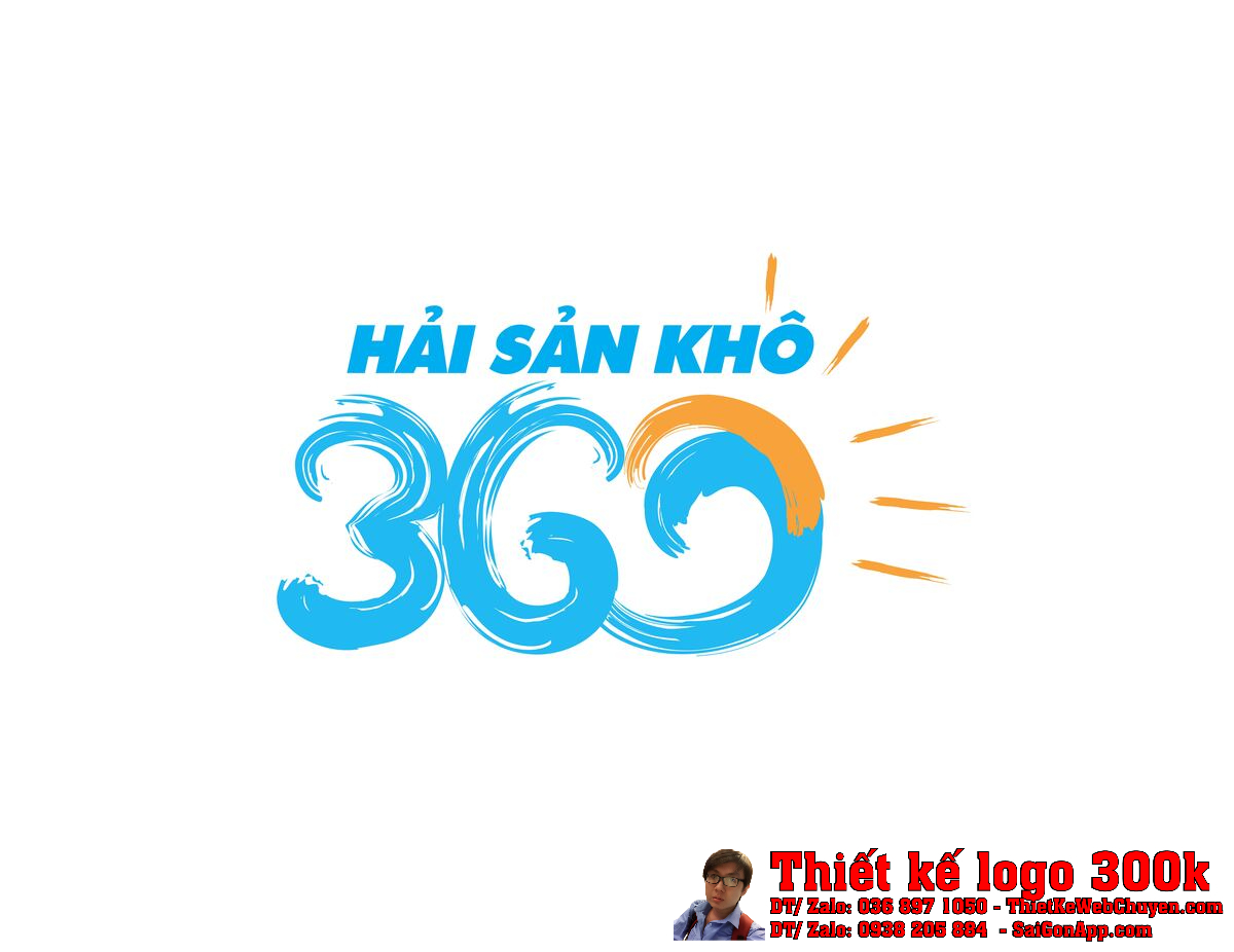 Thiết kế logo thực phẩm HẢI SẢN KHÔ 360 Thiết kế logo thực phẩm HẢI SẢN KHÔ 360