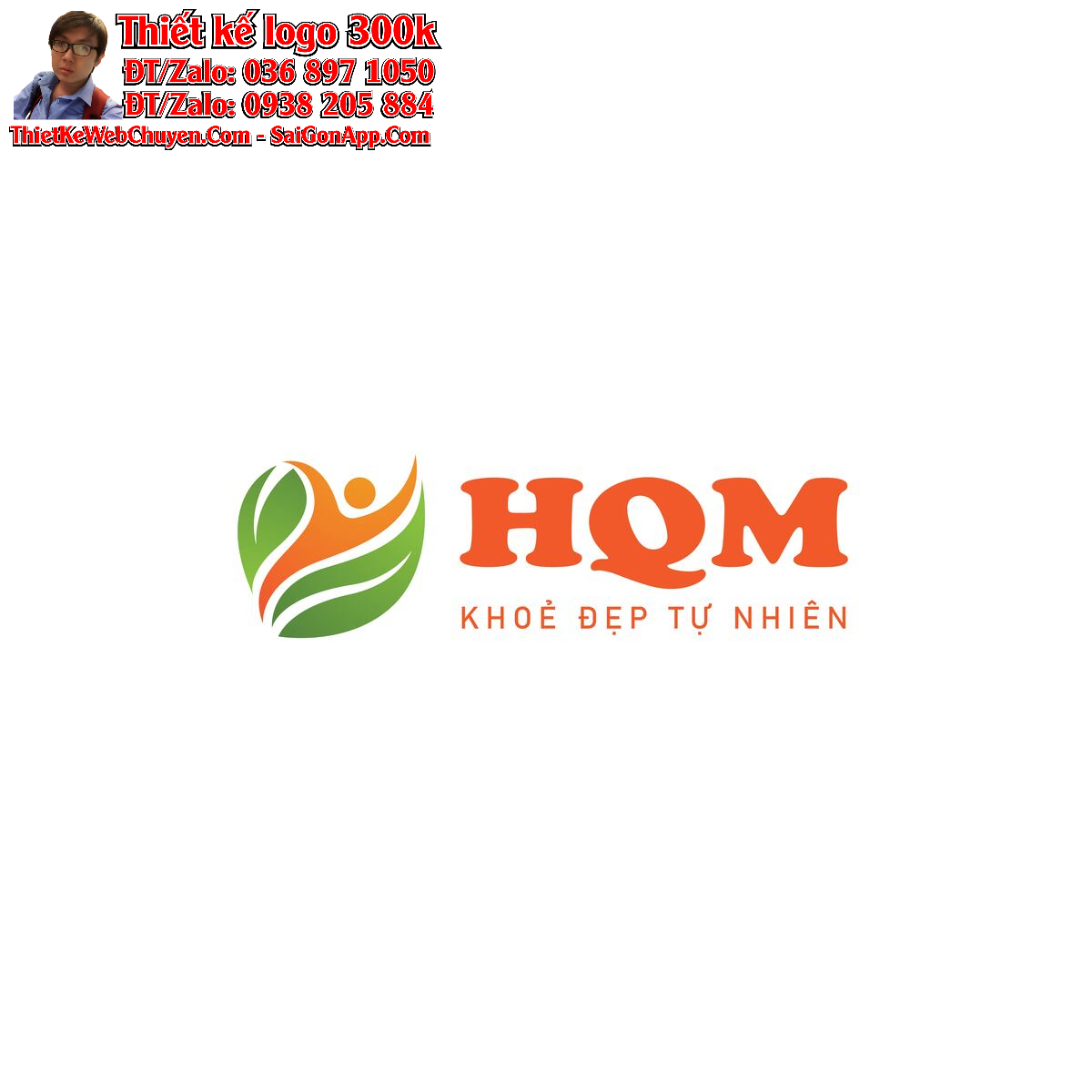 Thiết kế logo thực phẩm bảo vệ sức khỏe và mỹ phẩm HQM Thiết kế logo thực phẩm bảo vệ sức khỏe và mỹ phẩm HQM