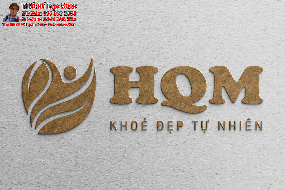 Thiết kế logo thực phẩm bảo vệ sức khỏe và mỹ phẩm HQM Thiết kế logo thực phẩm bảo vệ sức khỏe và mỹ phẩm HQM