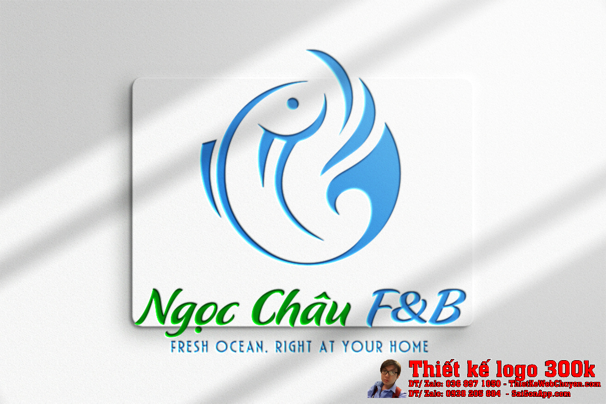 Logo Ngọc Châu FB dạng âm bản và dương bản