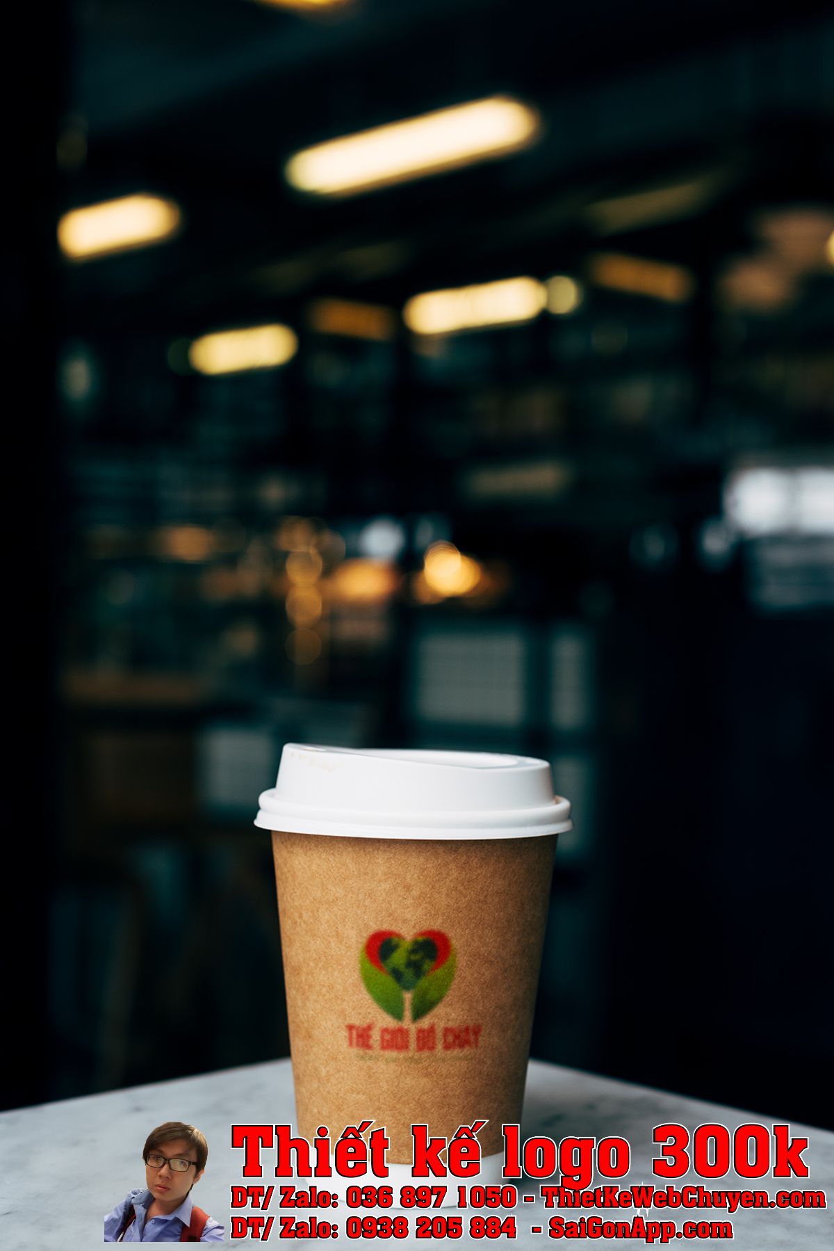 Phối cảnh Thiết kế logo thực phẩm và đồ uống chay Công ty TNHH Thế Giới Đồ Chay