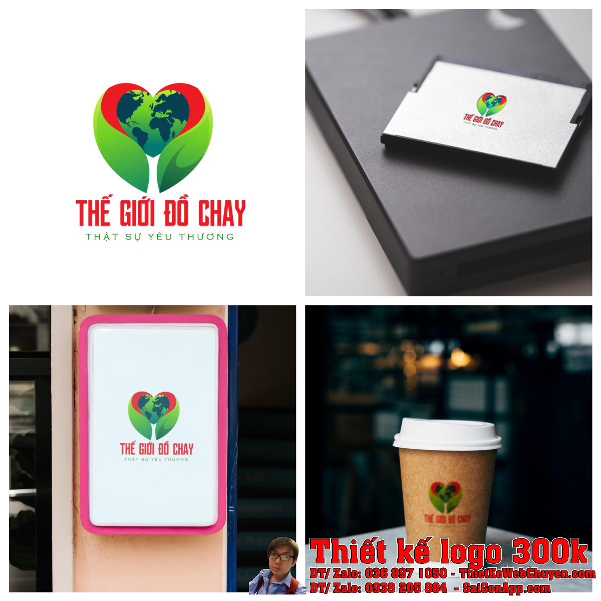 Tổng thể Thiết kế logo thực phẩm và đồ uống chay Công ty TNHH Thế Giới Đồ Chay