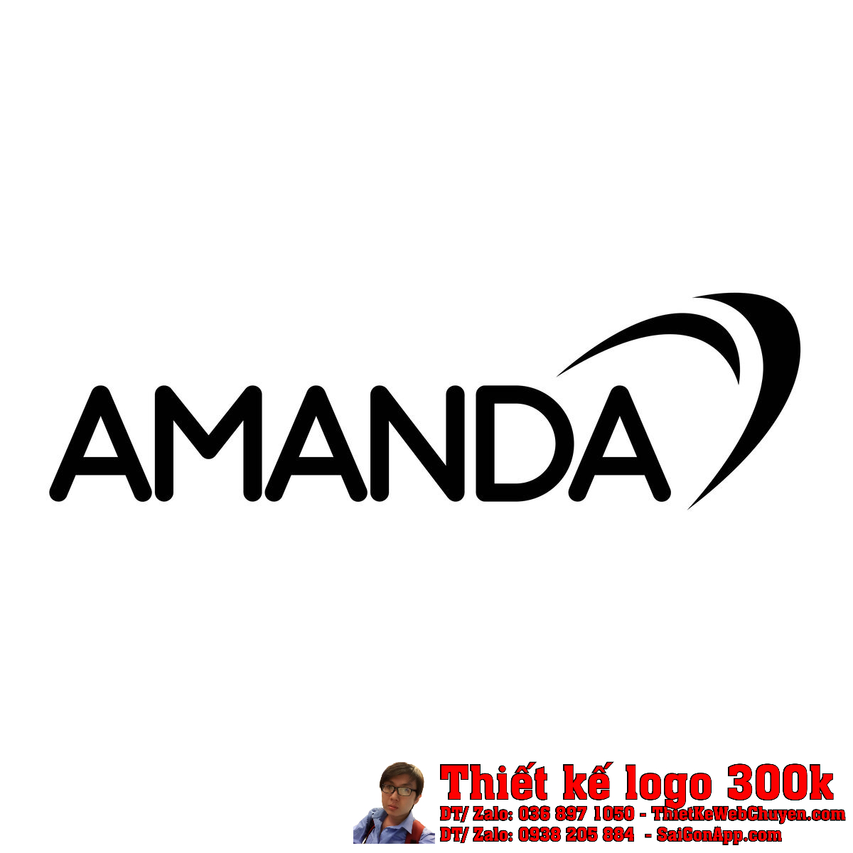 Hình ảnh Thiết kế logo thương hiệu giày sneaker Amanda Thiết kế logo thương hiệu giày sneaker Amanda