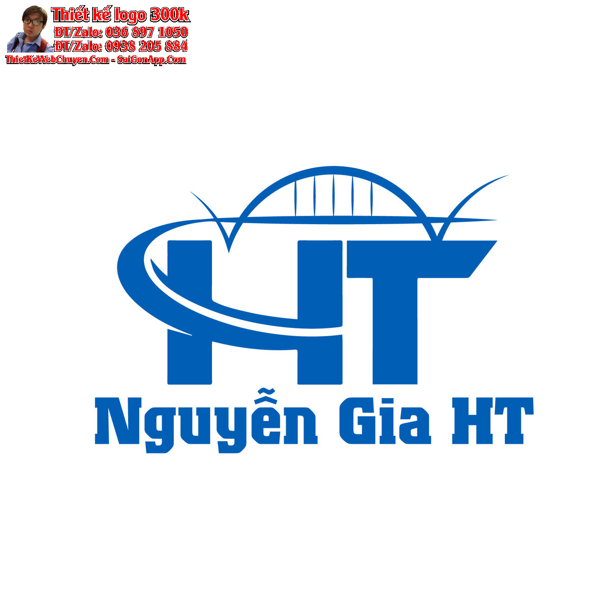 Thiết kế logo thương mại Nguyễn Gia HT