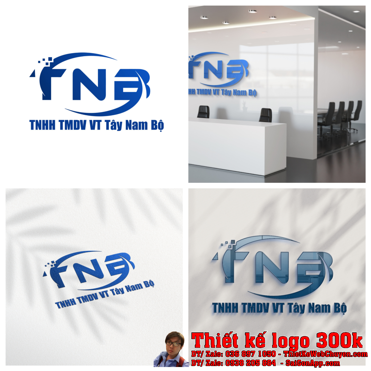 Bản vẽ chính thức Thiết kế logo thương mại dịch vụ Công ty TNHH TMDV VT Tây Nam Bộ