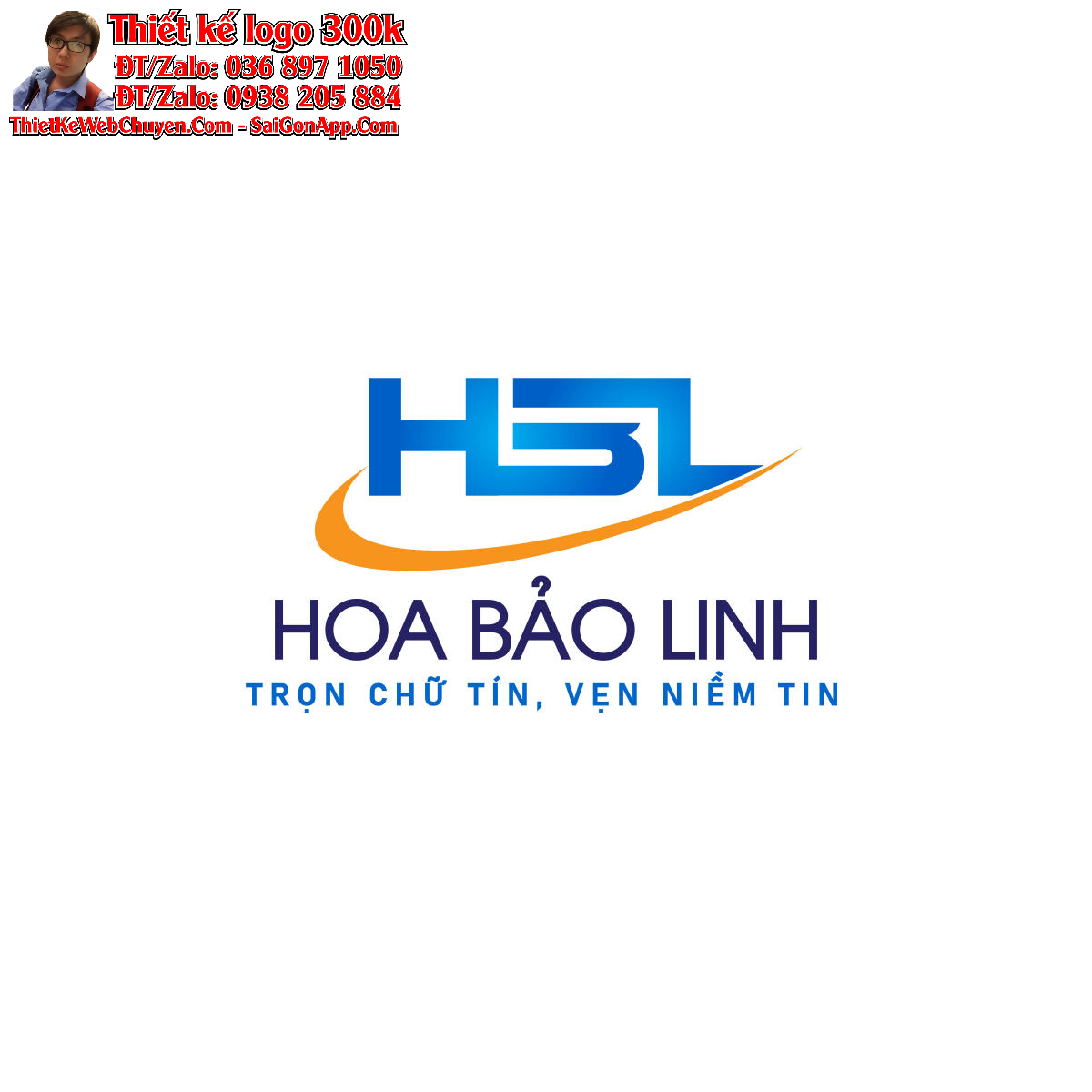 Thiết kế logo thương mại dịch vụ Hoa Bảo Linh VN