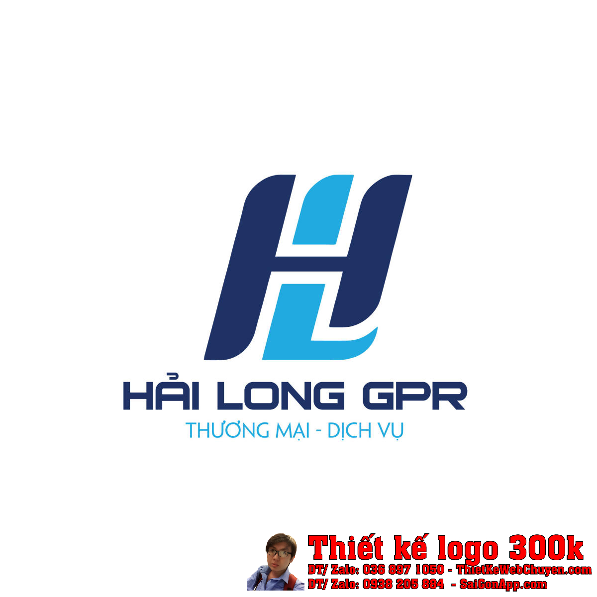 Thiết kế logo thương mại và dịch vụ Hải Long GPR