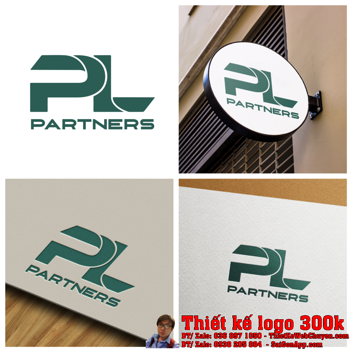 Toàn cảnh Thiết kế logo thương mại và dịch vụ tư vấn công ty PL Partners