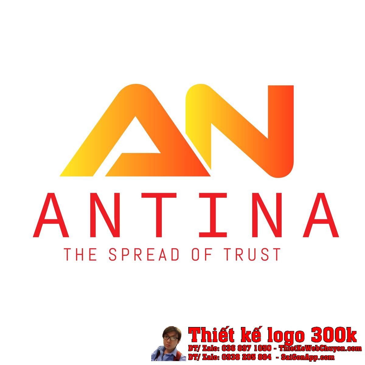 Thiết kế logo thương mại và vận tải ANTINA Thiết kế logo thương mại và vận tải ANTINA