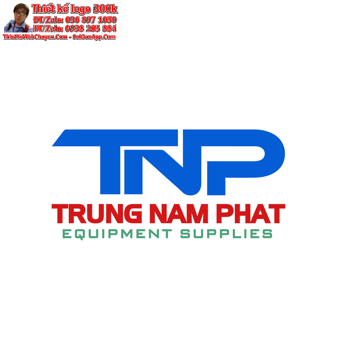 Thiết kế logo thương mại xuất nhập khẩu TNP (Trung Nam Phát) - Bản 1