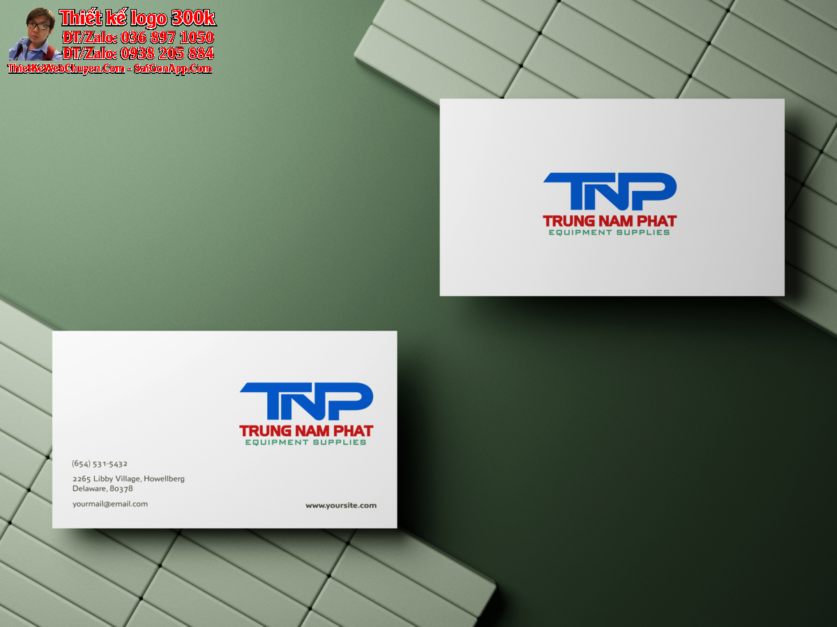 Thiết kế logo thương mại xuất nhập khẩu TNP (Trung Nam Phát) - Bản 2