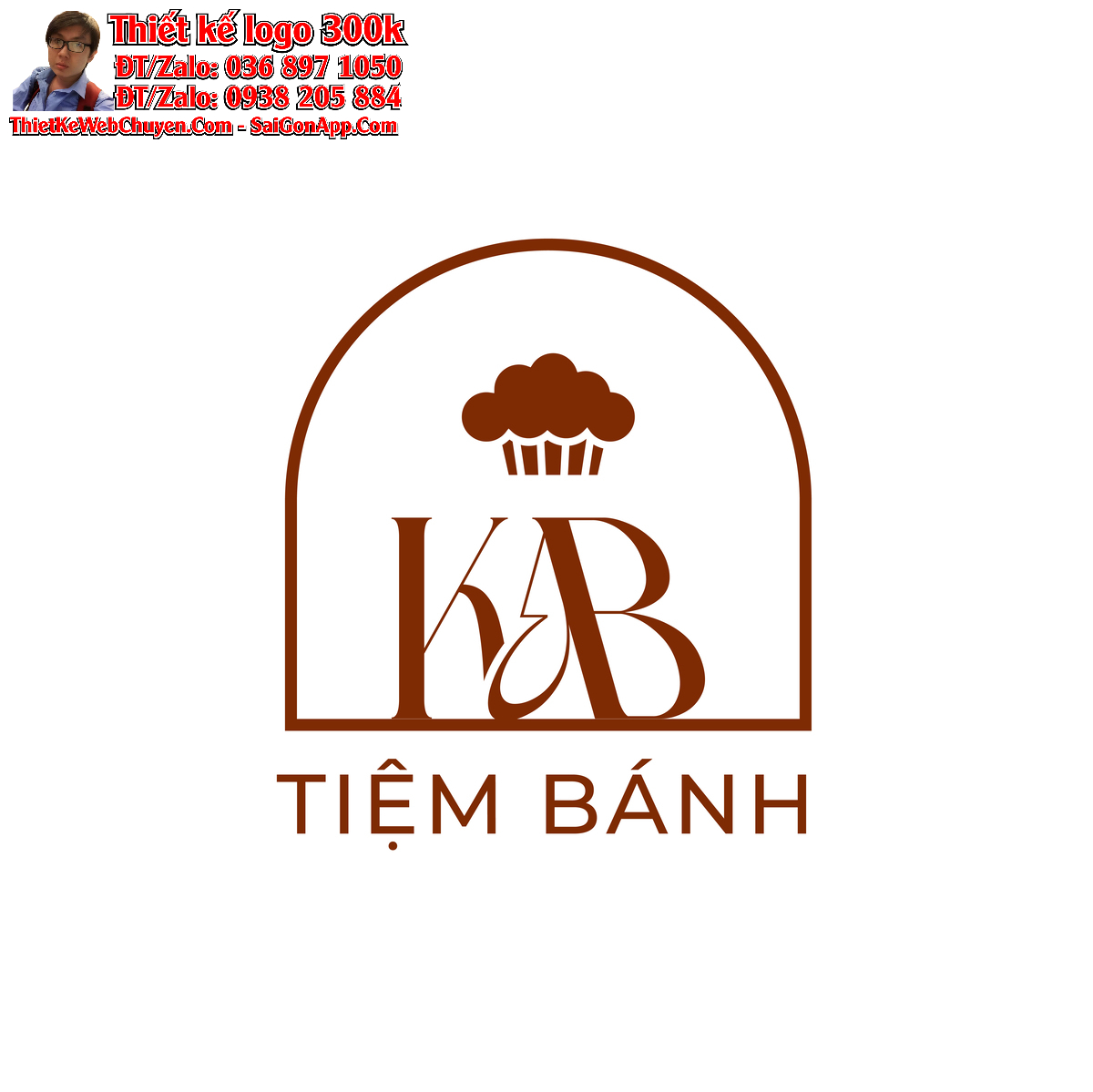 Thiết kế logo tiệm bánh Kieu Anh Bui