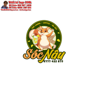 Thiết kế logo trà chanh SÓC NÂU