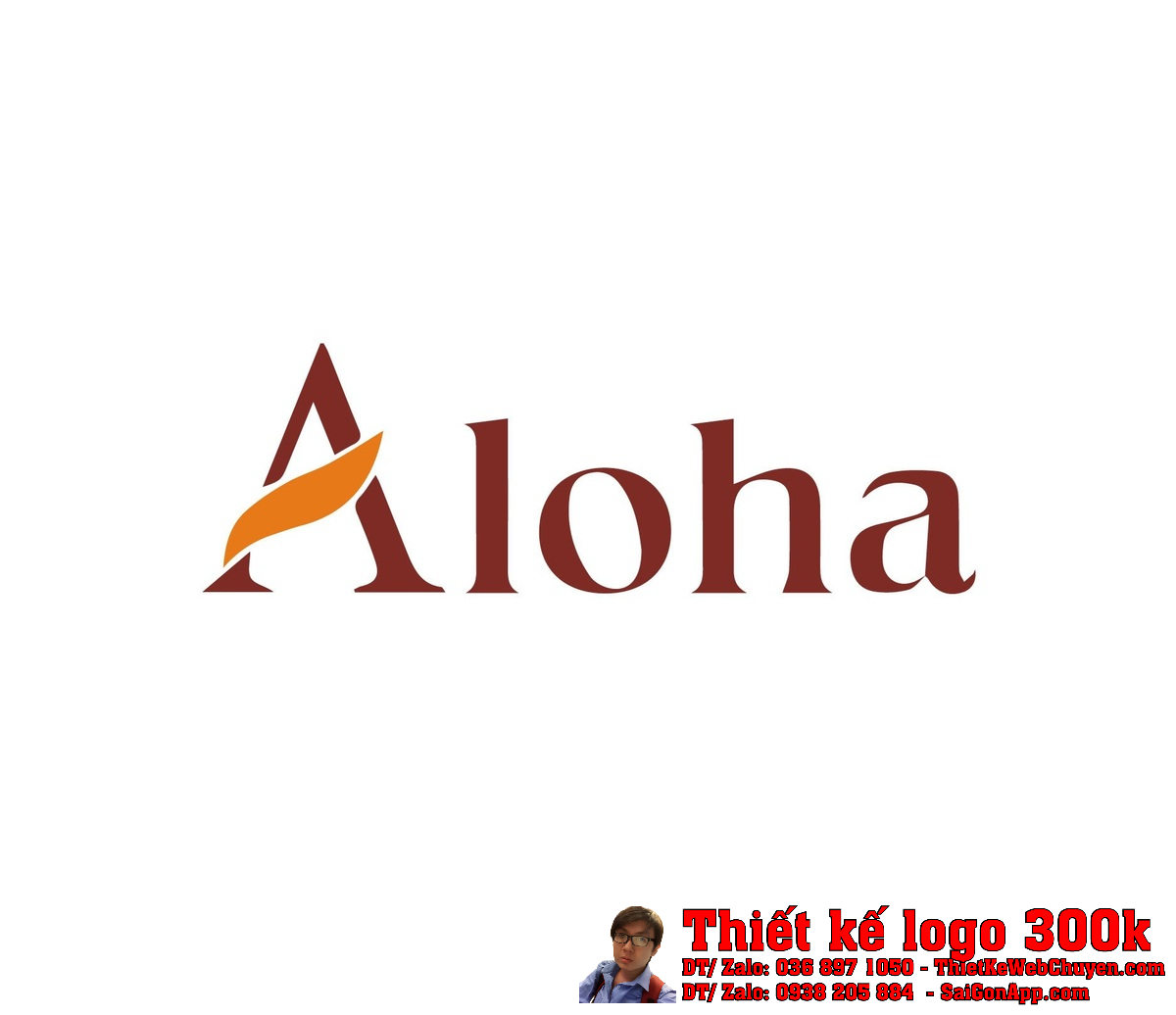 Phân tích chi tiết Thiết kế logo trà sữa Aloha bản màu