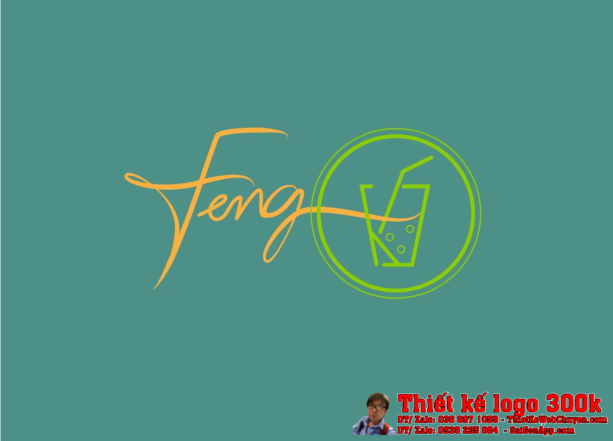 Thiết kế logo trà sữa Feng Thiết kế logo trà sữa Feng