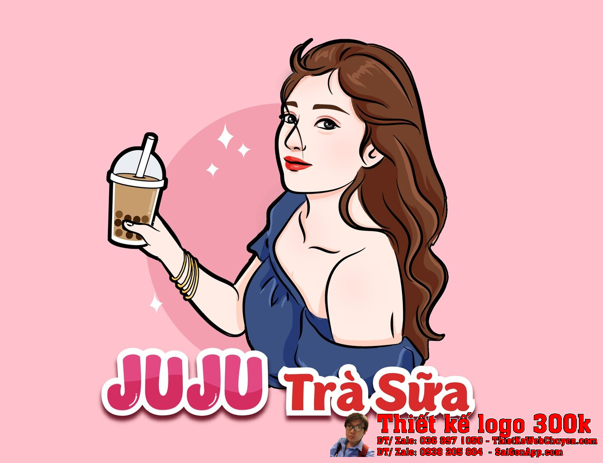 Thiết kế logo trà sữa JUJU Thiết kế logo trà sữa JUJU
