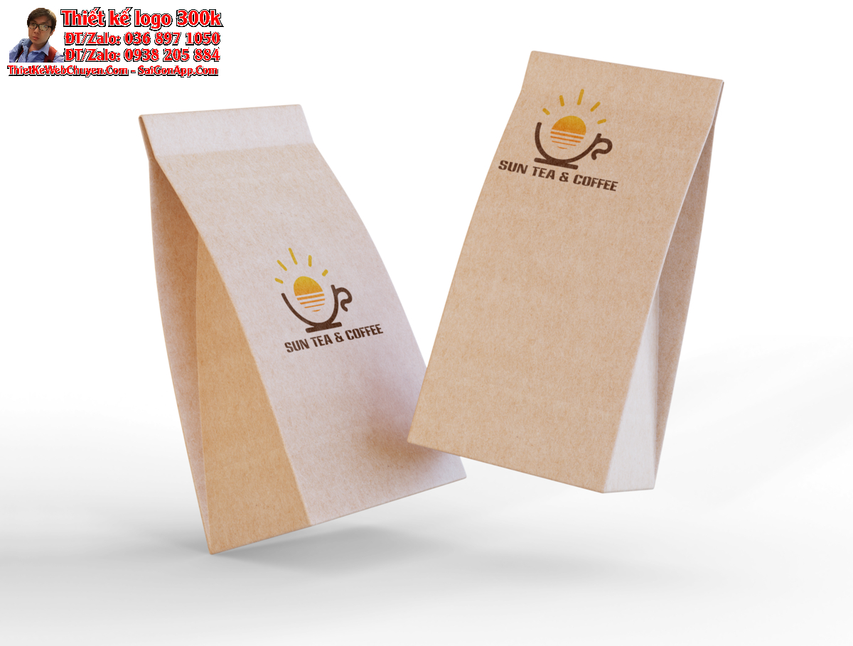 Thiết kế logo trà sữa và cà phê Sun Tea & Coffee - Biến thể