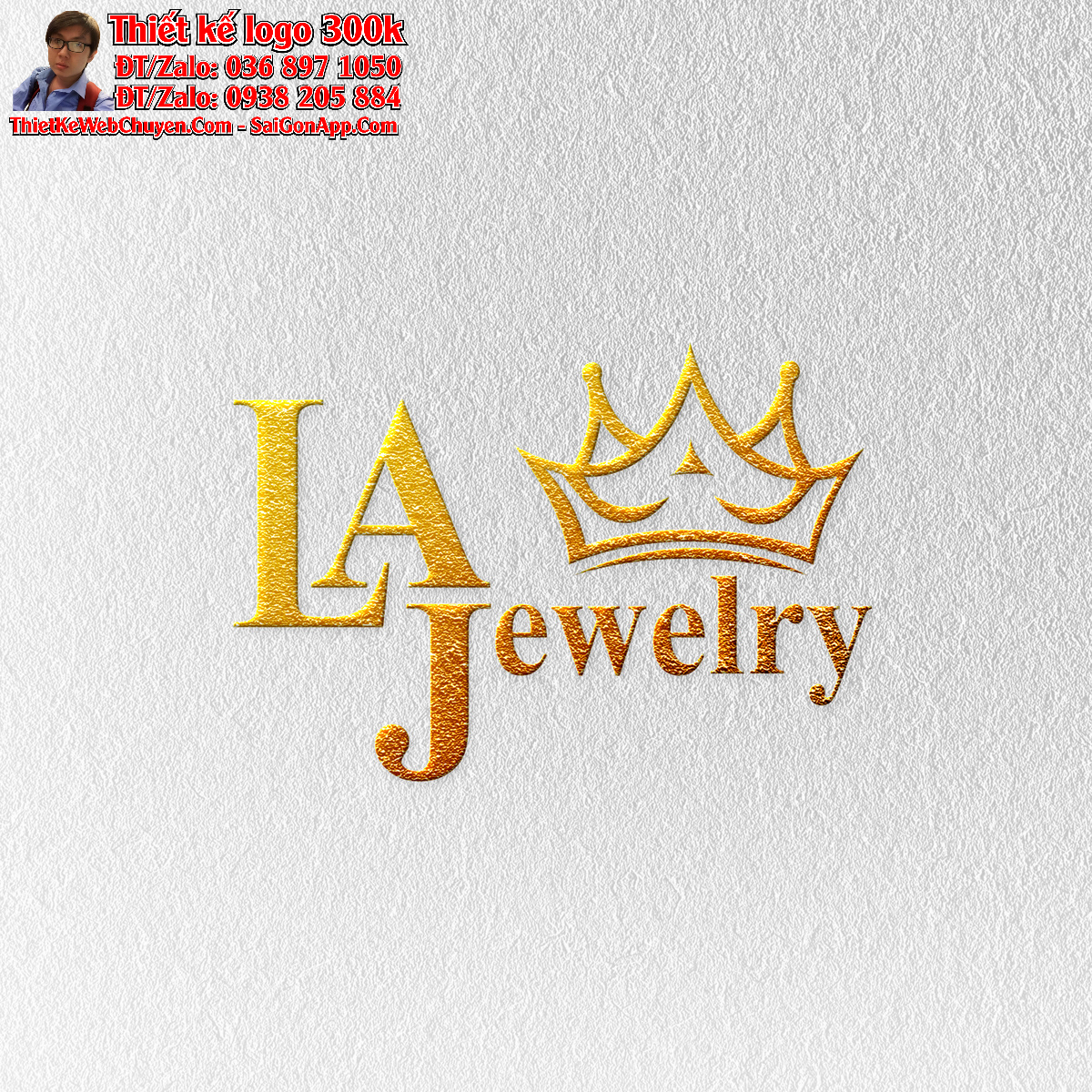 Thiết kế logo trang sức LA Jewelry