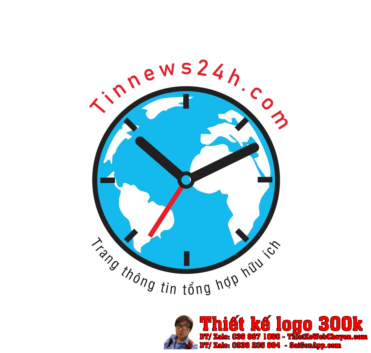 Thiết kế logo thông tin Tinnews24h Thiết kế logo thông tin Tinnews24h