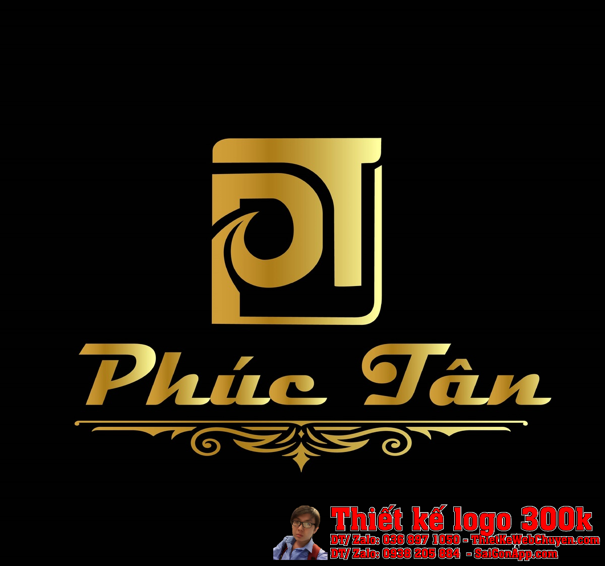 Thiết kế logo trung tâm hội nghị tiệc cưới Phúc Tân