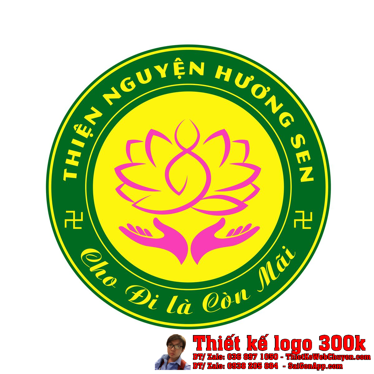Thiết kế logo từ thiện Thiện Nguyện Hương Sen
