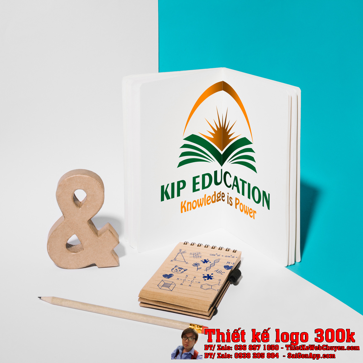 Thiết kế logo tư vấn du học KIP Education Thiết kế logo tư vấn du học KIP Education ứng dụng văn phòng